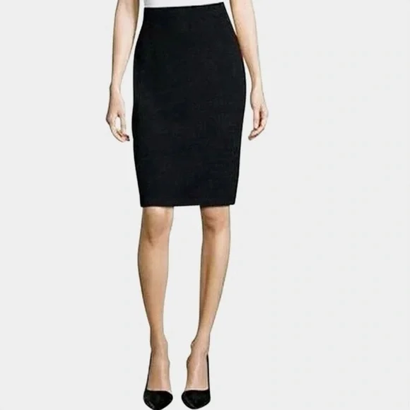 Two-Piece St. John Suit - Pale Pink and Black Jacket PLUS Black Skirt - Size 4 - Picture 6 of 16